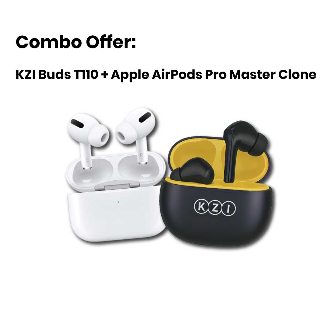 Combo Offer: KZI Buds T110 + Apple AirPods Pro Master Clone