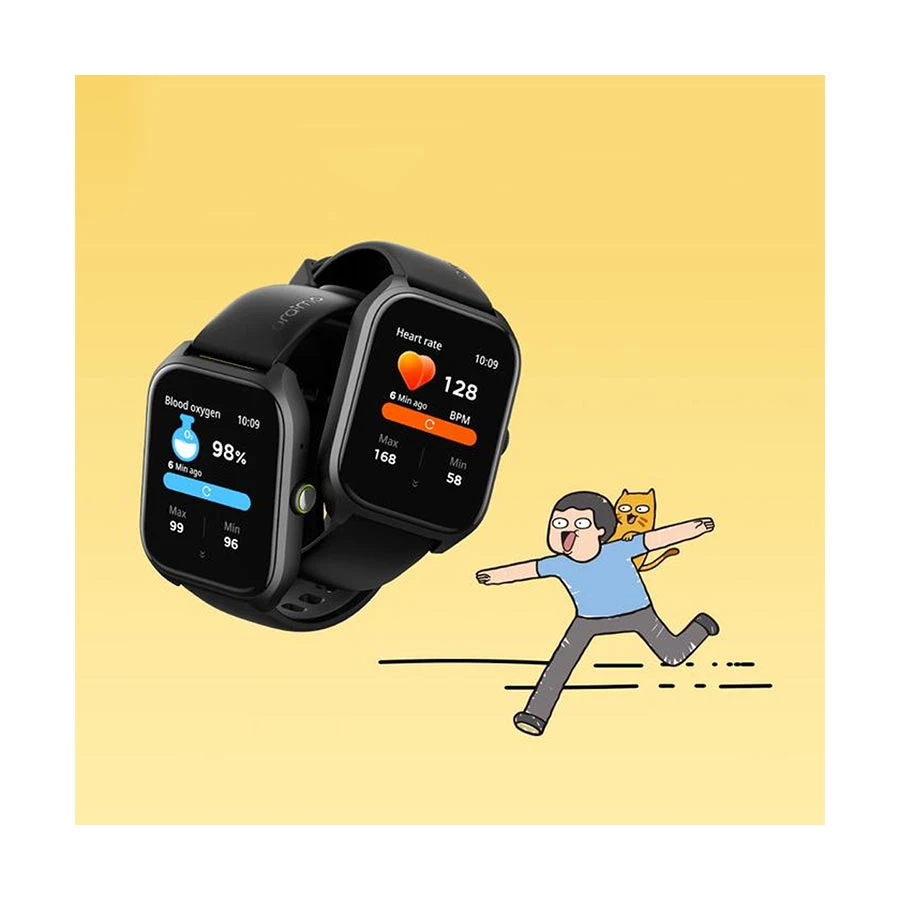 Oraimo x Tahilalats Watch 5 Max Tahilalats Black Bluetooth Calling Smart Watch - Image 3